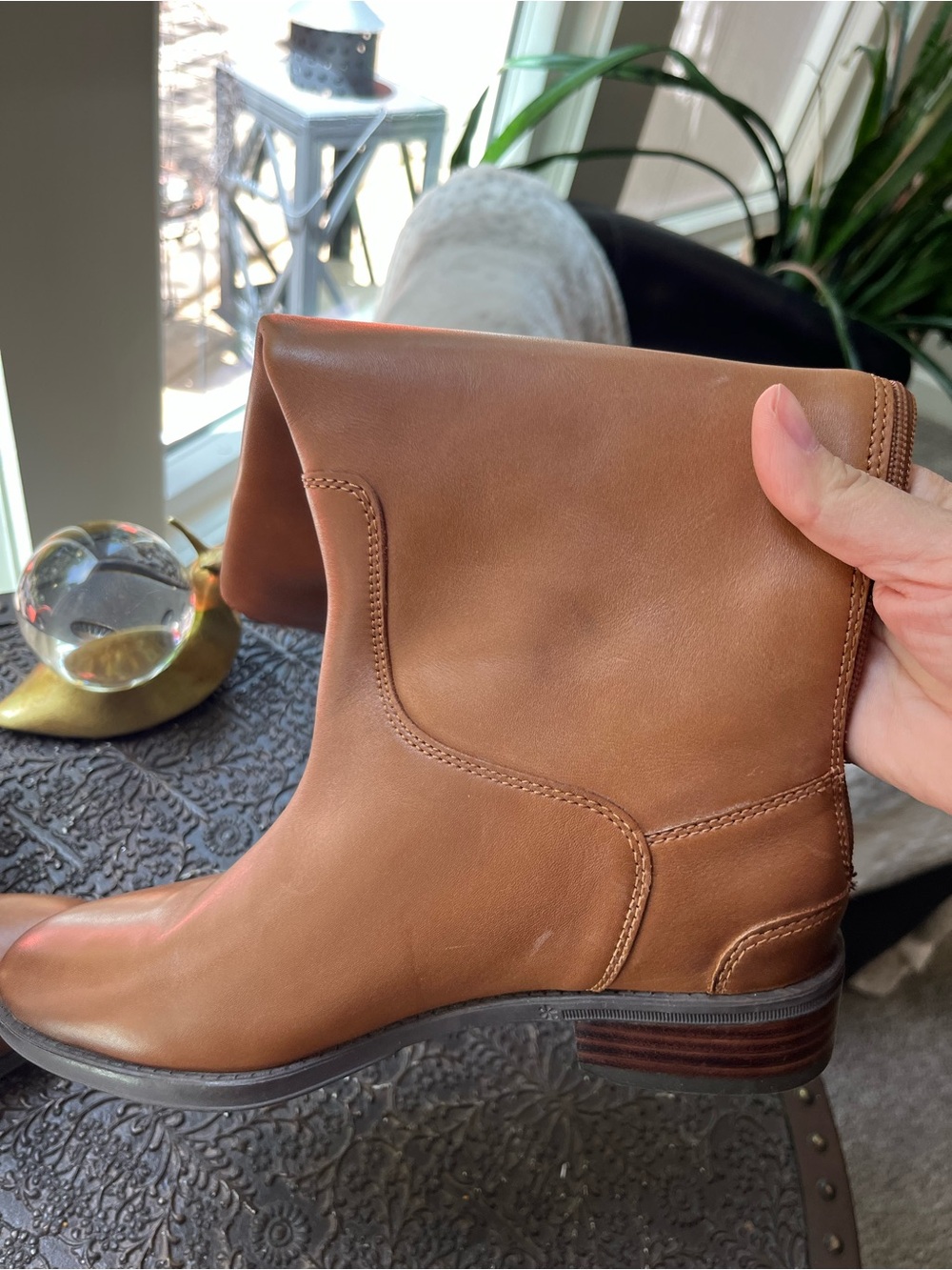 SAM EDELMAN PENNY RIDING BOOTS IN WHISKEY LEATHER 6.5 - Picture 14 of 16